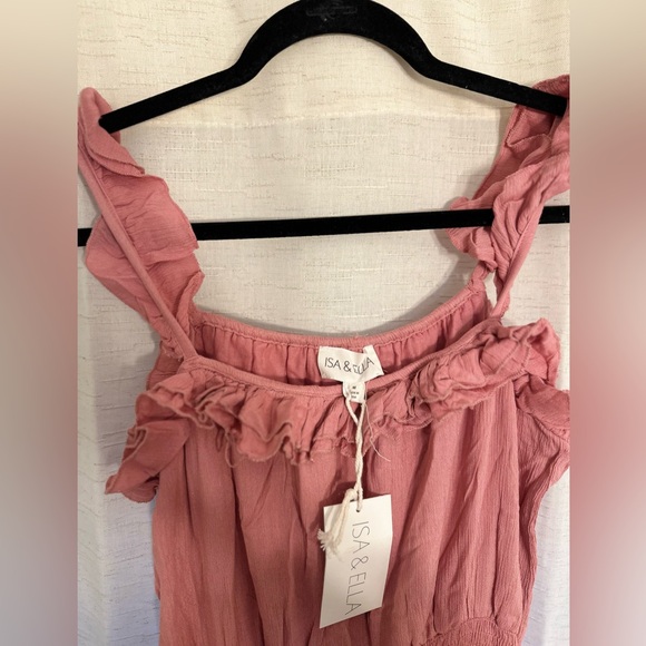 NWT Isa & Ella Ruffled Pink Dress - Picture 3 of 3
